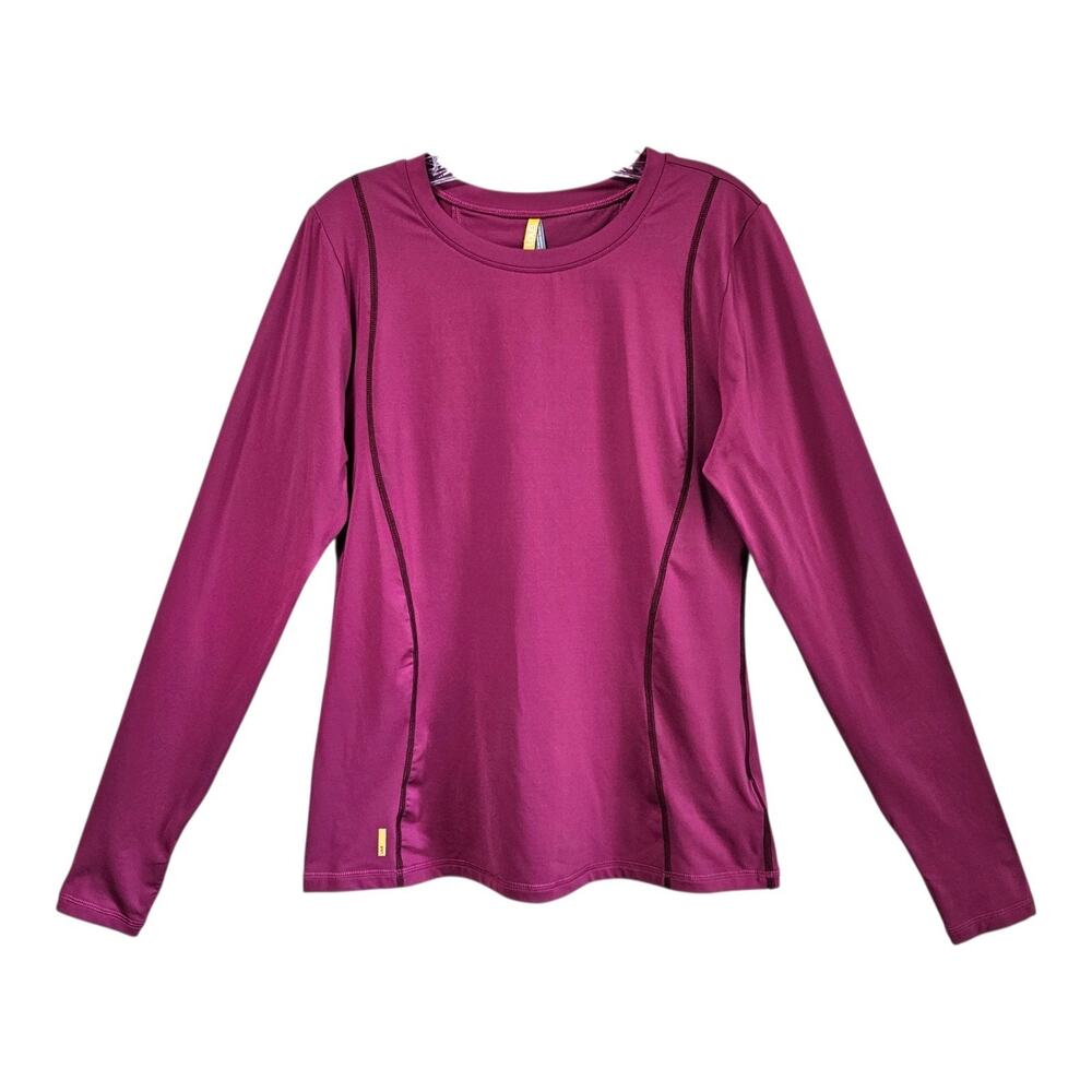 LOLE Women L Activewear Top Raspberry 4 Way Stretch Fitted Moisture Wicking 38"